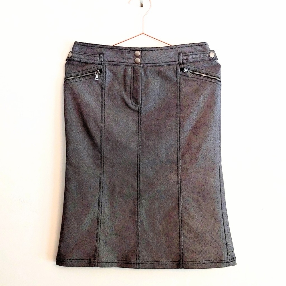 Express faded black wash denim skirt size 2